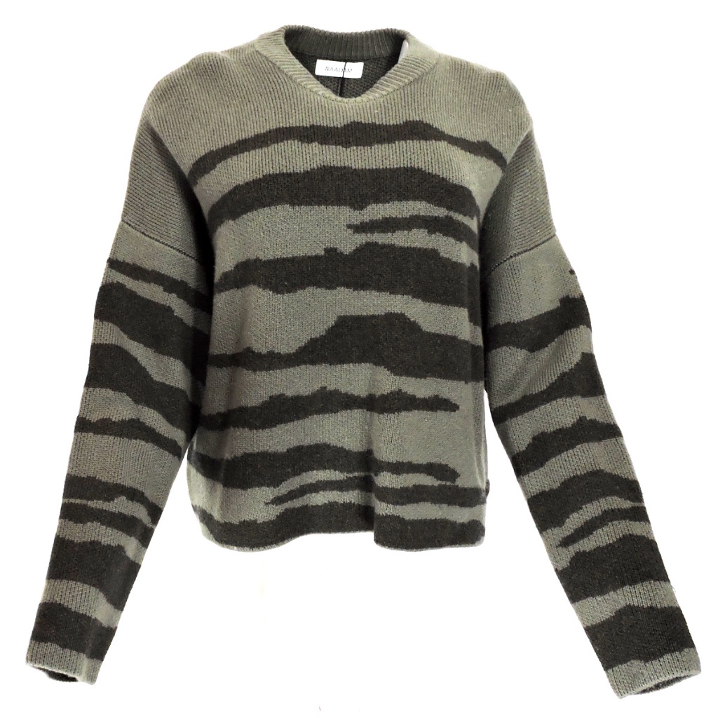 Naadam Women's Green Wool Fashion Winter Sweater Size L